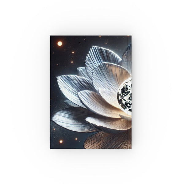 54 Mondays Project™ | @MaxGardenGalax | Cosmic Bloom Celestial Flower Hard Backed Journal | Inspiration for Dreamers (Blank) | Moon 001