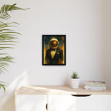 54 Mondays™ Project | Astronaut Tuxedo Portrait – Beverly Hills Edition | Cosmic Noir Wall Art | Limited Gold Max Fuega™ Signature | FSC-Certified Framed Matte Canvas