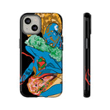 Indigenous Blue iPhone Tough Cases – Artistic Protective Covers | Fits iPhone 8 to iPhone 16 Pro Max | Licensed Design by Quuban Quinterro™