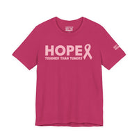 Breast Cancer Awareness T-Shirt – Hope Tougher Than Tumors™ & QUEENS DON’T QUIT™ Unisex Jersey Tee | Inspirational Gift for Survivor, Fighter, or Supporter