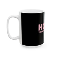 Hope Ceramic Mug #2 – “Tougher Than Tumors” Pink Ribbon Coffee Cup | Inspirational Breast Cancer Gift for Survivor, Fighter, or Caregiver | 11oz or 15oz