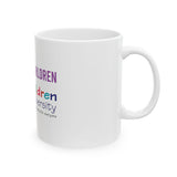 Save Our Children™ Children of Diversity Ceramic Mug – 11oz or 15oz Glossy White Coffee Cup | Diversity Awareness Gift | Microwave + Dishwasher Safe