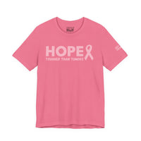 Breast Cancer Awareness T-Shirt – Hope Tougher Than Tumors™ & QUEENS DON’T QUIT™ Unisex Jersey Tee | Inspirational Gift for Survivor, Fighter, or Supporter