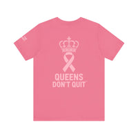 Breast Cancer Awareness T-Shirt – Hope Tougher Than Tumors™ & QUEENS DON’T QUIT™ Unisex Jersey Tee | Inspirational Gift for Survivor, Fighter, or Supporter