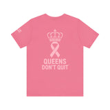 Breast Cancer Awareness T-Shirt – Hope Tougher Than Tumors™ & QUEENS DON’T QUIT™ Unisex Jersey Tee | Inspirational Gift for Survivor, Fighter, or Supporter