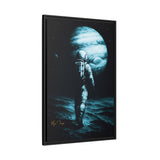 54 Mondays™ Project | Silent Giant – Beverly Hills Edition | Astronaut Facing Gas Giant | Cosmic Noir Wall Art | Limited Gold Max Fuega™ Signature | FSC-Certified Framed Matte Canvas