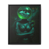 54 Mondays™ Project | Agua Green Glare – Beverly Hills Edition | Cosmic Noir Wall Art | Limited Gold Max Fuega™ Signature | FSC-Certified Framed Matte Canvas