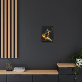 54 Mondays™ Project | Eclipse Meridian – Beverly Hills Edition | Astronaut Near Planetary Shadow | Cosmic Noir Wall Art | Limited Gold Max Fuega™ Signature | FSC-Certified Framed Matte Canvas