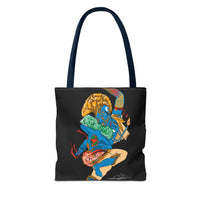Indigenous Blue Limited Edition Tote Bag – Signed Collectible Art Bag by CIQ Designs x Buy Martian Merch™ | Numbered Series of 100 with Digital Certificate