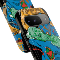 Indigenous Blue Google Pixel Tough Cases – Artistic Protective Covers | Fits Pixel 3 to Pixel 9 Pro | Licensed Design by Quuban Quinterro™