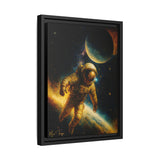 54 Mondays™ Project | Eclipse Meridian – Beverly Hills Edition | Astronaut Near Planetary Shadow | Cosmic Noir Wall Art | Limited Gold Max Fuega™ Signature | FSC-Certified Framed Matte Canvas