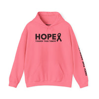 Hope Tougher Than Tumors™ Hoodie – Inspirational Cancer Awareness Sweatshirt | Gift for Survivors, Fighters & Supporters | Unisex Fit