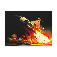 Buy Martian Merch ™ | Space City HTX MJM | Mars (Steampunk Rocket) Premium Gallery Wrap (Various Sizes)