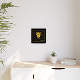 The Notorious M.A.R.T.I.A.N.S. I — The Vault | Black & Gold Framed Matte Canvas Wall Art (Square Edition)