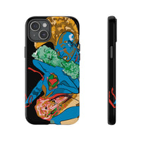 Indigenous Blue iPhone Tough Cases – Artistic Protective Covers | Fits iPhone 8 to iPhone 16 Pro Max | Licensed Design by Quuban Quinterro™