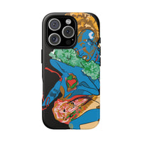 Indigenous Blue iPhone Tough Cases – Artistic Protective Covers | Fits iPhone 8 to iPhone 16 Pro Max | Licensed Design by Quuban Quinterro™