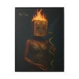 54 Mondays™ Project | Masked & Burned – Beverly Hills Edition | Cosmic Noir Wall Art | Limited Gold Max Fuega™ Signature | FSC-Certified Framed Matte Canvas