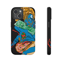 Indigenous Blue iPhone Tough Cases – Artistic Protective Covers | Fits iPhone 8 to iPhone 16 Pro Max | Licensed Design by Quuban Quinterro™