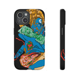 Indigenous Blue iPhone Tough Cases – Artistic Protective Covers | Fits iPhone 8 to iPhone 16 Pro Max | Licensed Design by Quuban Quinterro™