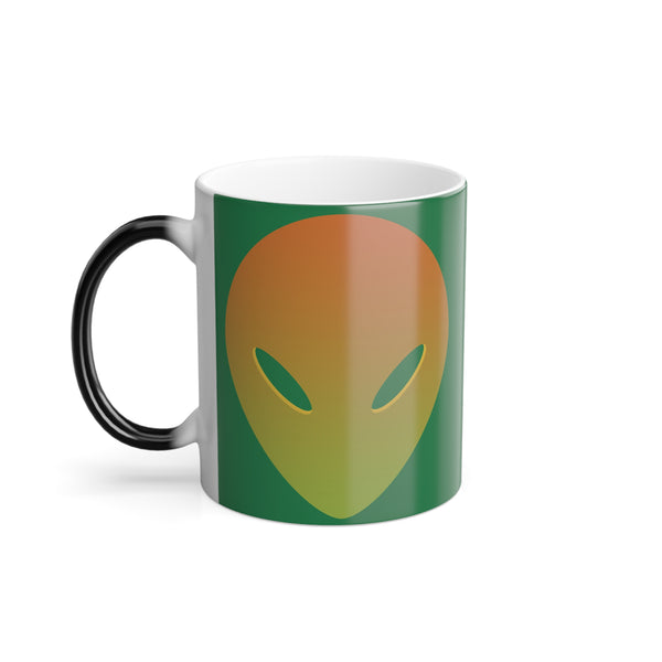 BuyMartianHome Abstract Alien Buy Martian Merch™ Color Morphing Mug, 11oz (TheBlogFAZ.com Green Sunrise)