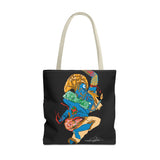Indigenous Blue Limited Edition Tote Bag – Signed Collectible Art Bag by CIQ Designs x Buy Martian Merch™ | Numbered Series of 100 with Digital Certificate