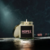 Inspirational Hope Candle – “Tougher Than Tumors” Breast Cancer Gift for Her | 4oz or 9oz Coconut Apricot Wax | Clear or Amber Glass Jar
