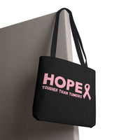 Supportive Breast Cancer Awareness Tote – Double-Sided  “Tougher Than Tumors” + “Queens Don’t Quit” Design | Gift Bag for Survivors, Fighters & Supporters