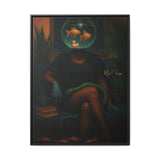 54 Mondays™ Project | Dim Lit Denial Den – Beverly Hills Edition | Cosmic Noir Wall Art | Limited Gold Max Fuega™ Signature | FSC-Certified Framed Matte Canvas