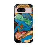 Indigenous Blue Google Pixel Tough Cases – Artistic Protective Covers | Fits Pixel 3 to Pixel 9 Pro | Licensed Design by Quuban Quinterro™
