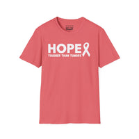Hope & Strength Pink Ribbon T-Shirt – Breast Cancer Awareness Tee | Unisex Softstyle Shirt for Survivors, Fighters, and Supporters