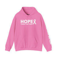 Hope Tougher Than Tumors™ Hoodie – Inspirational Cancer Awareness Sweatshirt | Gift for Survivors, Fighters & Supporters | Unisex Fit