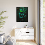 54 Mondays™ Project | Agua Green Glare – Beverly Hills Edition | Cosmic Noir Wall Art | Limited Gold Max Fuega™ Signature | FSC-Certified Framed Matte Canvas