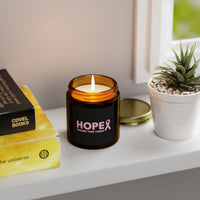 Inspirational Hope Candle – “Tougher Than Tumors” Breast Cancer Gift for Her | 4oz or 9oz Coconut Apricot Wax | Clear or Amber Glass Jar