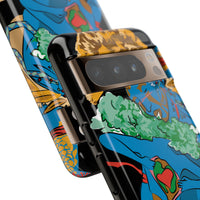 Indigenous Blue Google Pixel Tough Cases – Artistic Protective Covers | Fits Pixel 3 to Pixel 9 Pro | Licensed Design by Quuban Quinterro™