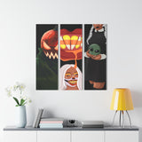 Fan Favorites | Halloween Version | Water-Resistant Acrylic Triptych-3-Piece Set (Installation Screws Included)