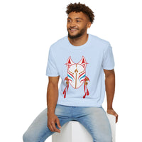 Your Fave Travel Tee | Buy Martian Merch™ AguaFuega White Kitsune Unisex Softstyle T-Shirt | (Inspired By LoveCraft Country)