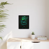 54 Mondays™ Project | Agua Green Glare – Beverly Hills Edition | Cosmic Noir Wall Art | Limited Gold Max Fuega™ Signature | FSC-Certified Framed Matte Canvas