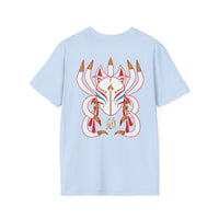 Your Fave Travel Tee | Buy Martian Merch™ AguaFuega White Kitsune Unisex Softstyle T-Shirt | (Inspired By LoveCraft Country)