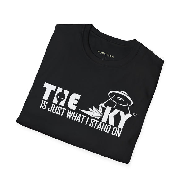 Your Fave Travel Tee | Buy Martian Merch™ The Sky Is Just...Unisex Softstyle T-Shirt | (FFFFFF Version)