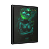 54 Mondays™ Project | Agua Green Glare – Beverly Hills Edition | Cosmic Noir Wall Art | Limited Gold Max Fuega™ Signature | FSC-Certified Framed Matte Canvas
