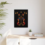 Rein in Ray-Bans: The Kitsune Ascends – Framed 18x24 Canvas | (Final Form Collector Drop) | Celestial Kitsune Wall Art | (FSC-Certified Wood) | International Shipping Available