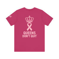 Breast Cancer Awareness T-Shirt – Hope Tougher Than Tumors™ & QUEENS DON’T QUIT™ Unisex Jersey Tee | Inspirational Gift for Survivor, Fighter, or Supporter