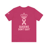 Breast Cancer Awareness T-Shirt – Hope Tougher Than Tumors™ & QUEENS DON’T QUIT™ Unisex Jersey Tee | Inspirational Gift for Survivor, Fighter, or Supporter