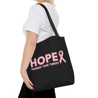 Supportive Breast Cancer Awareness Tote – Double-Sided  “Tougher Than Tumors” + “Queens Don’t Quit” Design | Gift Bag for Survivors, Fighters & Supporters