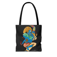 Indigenous Blue Limited Edition Tote Bag – Signed Collectible Art Bag by CIQ Designs x Buy Martian Merch™ | Numbered Series of 100 with Digital Certificate