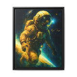 54 Mondays™ Project | Lone Orbit – Beverly Hills Edition | Astronaut Deep Space Portrait | Cosmic Noir Wall Art | Limited Gold Max Fuega™ Signature | FSC-Certified Framed Matte Canvas