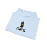 Buy Martian Merch™ Gothalina Hoodie – Embroidered Gold Martian Head | Unisex Pullover in White, Ash, Light Pink, or Light Blue