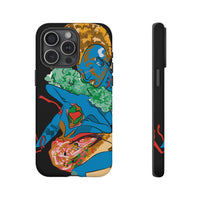 Indigenous Blue iPhone Tough Cases – Artistic Protective Covers | Fits iPhone 8 to iPhone 16 Pro Max | Licensed Design by Quuban Quinterro™