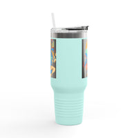 Indigenous Blue Limited Edition 40oz Tumbler – Hand-Signed Stainless Steel Mug with Certificate of Authenticity | Double-Wall Insulated, Cupholder Friendly, Only 100 Made