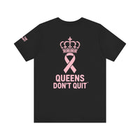 Breast Cancer Awareness T-Shirt – Hope Tougher Than Tumors™ & QUEENS DON’T QUIT™ Unisex Jersey Tee | Inspirational Gift for Survivor, Fighter, or Supporter